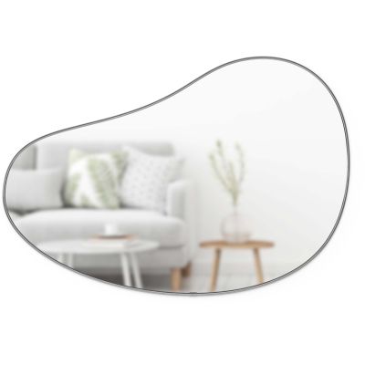 Miroir finition métallique Hubba 61 × 91 cm (Titane)