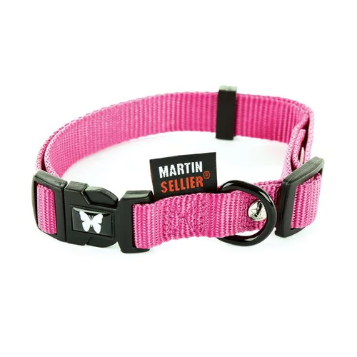 Jardin maison:Collier réglable en nylon rose pour chien - 4x50/70 cm