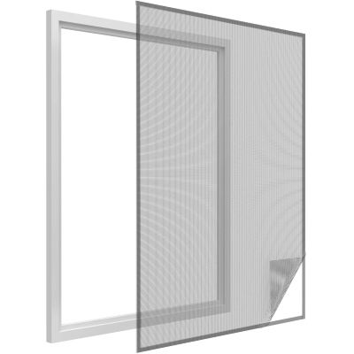 Moustiquaire fenêtre anthracite 28g/m² bande auto-agrippante 9,5 mm (max 150x180 cm)
