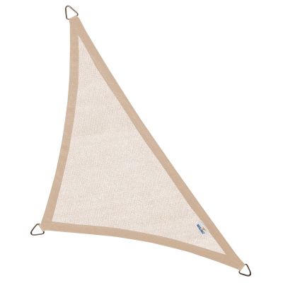 Voile d'ombrage triangulaire Coolfit sable (5 x 5 x 7.1 m)