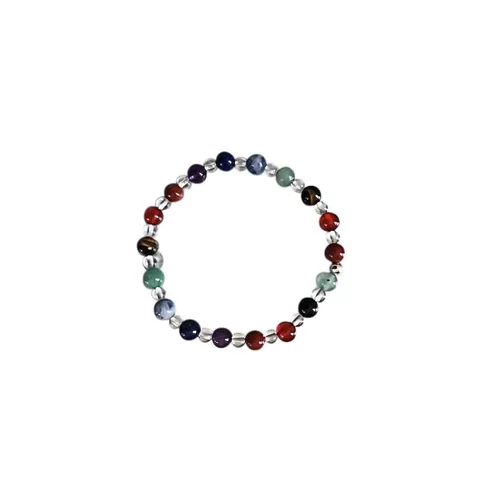 Esprit jardin:Bracelet sept chakras cristal 6mm