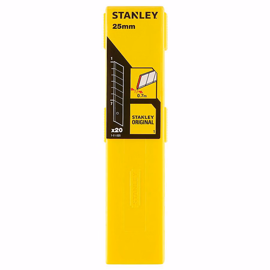Lames de cutter 25 mm – boîte de 20 lames, épaisseur 1 mm, modèle 1, 11, 325