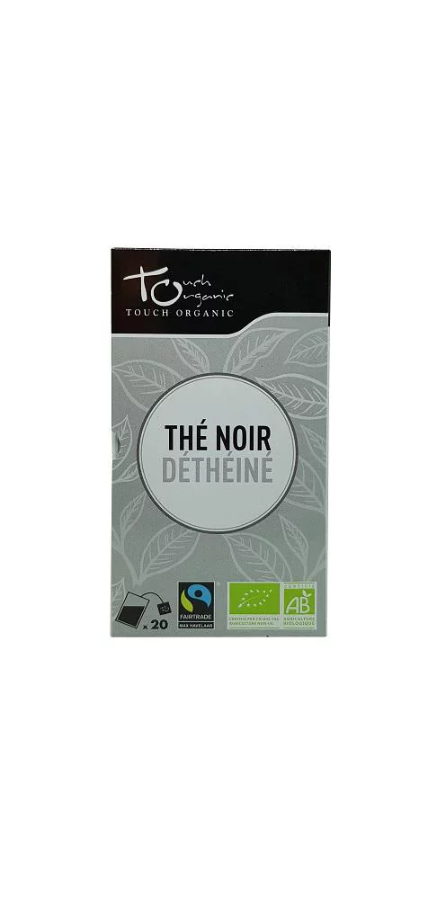 Espace vert pratique：Thé noir déthéiné Bio Touch Organic - boîte de 20 sachets
