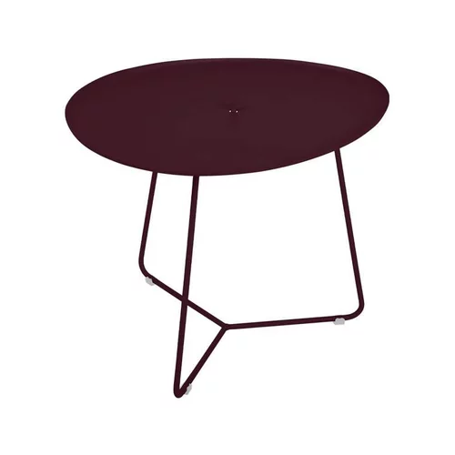 Simple au jardin:Table basse cocotte coloris rouge en aluminium Fermob - 44,5 x 55 x 4 cm