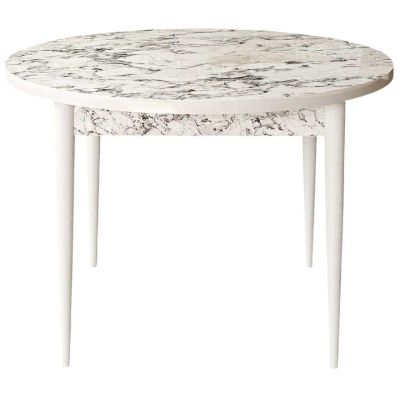 Table de repas ronde Rox (Blanc marbré)