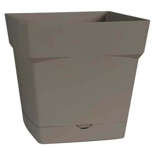Pour un jardin bien organisé:Pot carre Toscane Taupe L17,4 x l17,4 x H17