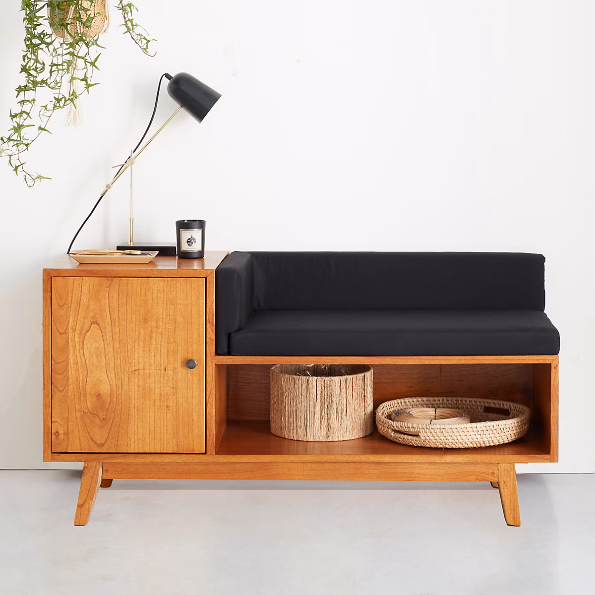 Banc en bois massif avec coussins – Réf. LGYRKKRVK7935058239