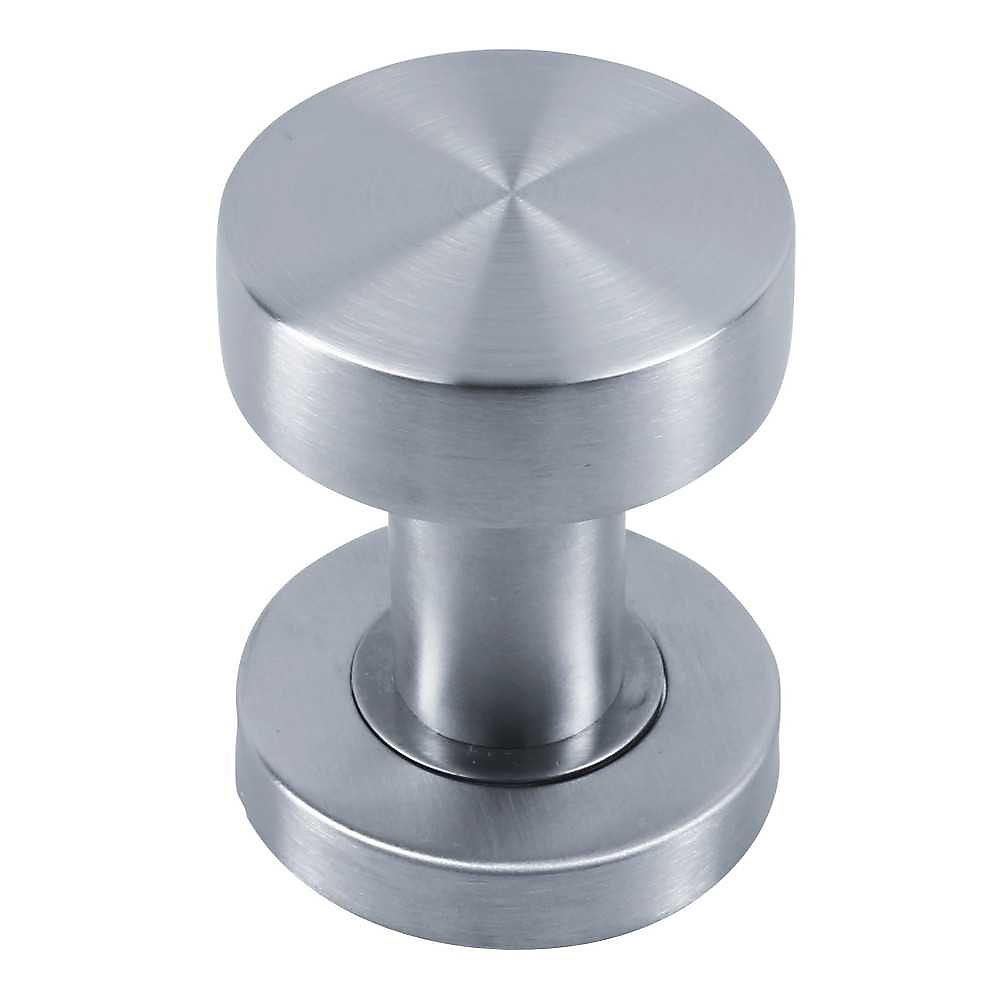 Bouton de porte rond plat HERACLES B – INOX, BP01 inox brossé 52 mm