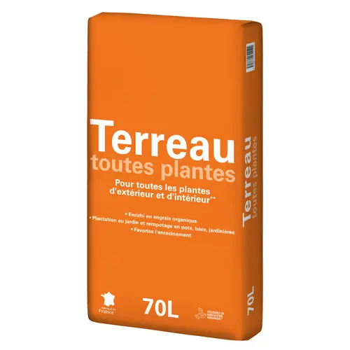 Pour enrichir votre univers jardin:Terreau toutes plantes 70 L