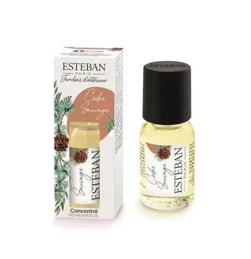 À découvrir pour le jardin:Concentré de parfum en flacon compte-goutte Cèdre sauvage Esteban - 15 ml