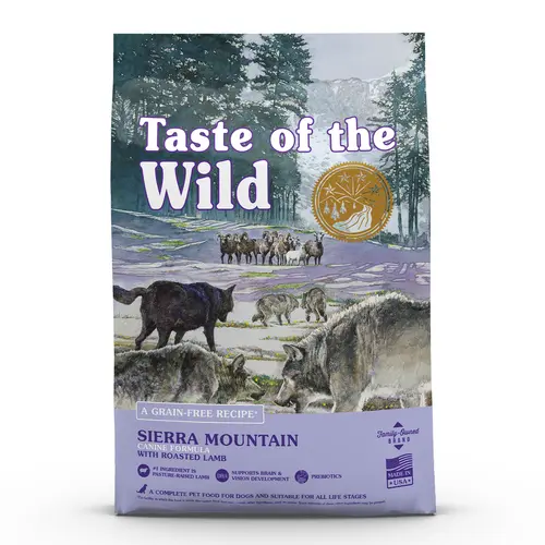 Jardin en douceur:Croquettes pour chien adulte sans céréales agneau rôti Taste of the Wild Sierra Mountain - 12,2 kg