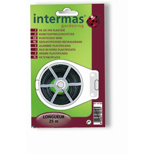 Pour plus de confort au jardin:Bobine fil de fer plastifié coloris vert 25 m