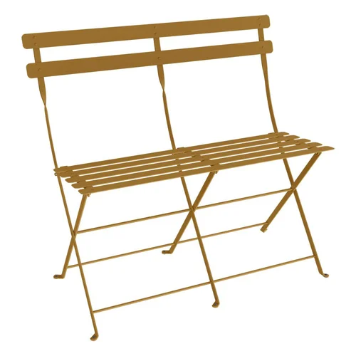Essentiel nature:Banquette Bistro coloris marron en acier Fermob - 88 x 29 cm