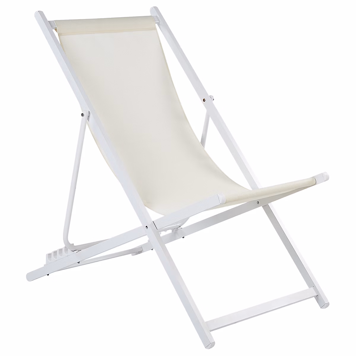 Salon et mobilier de jardin – Chilienne pliante LOCRI II Métal Beige clair