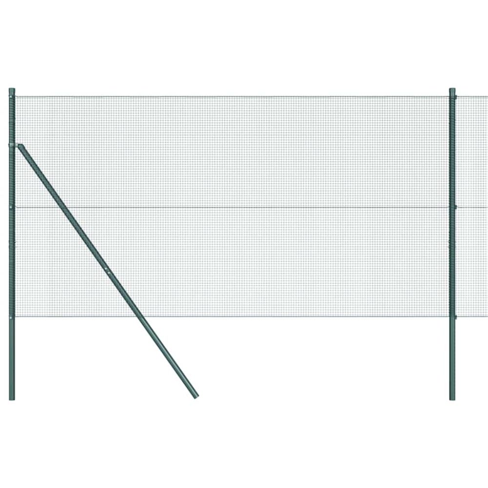 vidaXL Clôture en fils soudés pour fixation au sol 25 x 1 m Vert
