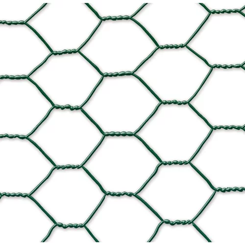 Jardin & solutions:Grillage Galvanex maille hexagonale 4,1 cm Métal plastifié Vert L10 m x H100 cm
