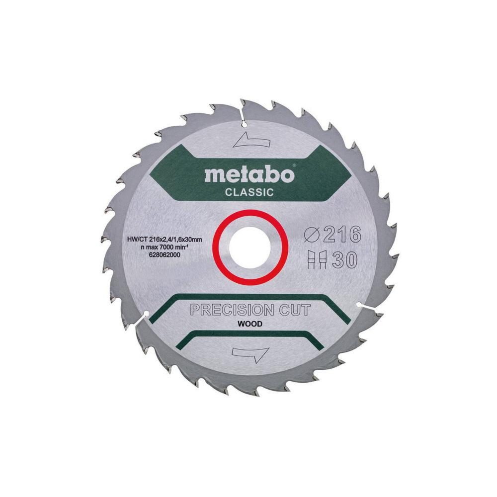 METABO SAS Lame de scie circ. Classic Precision Cut Wood HW/CT 216x30, 30 WZ 22°