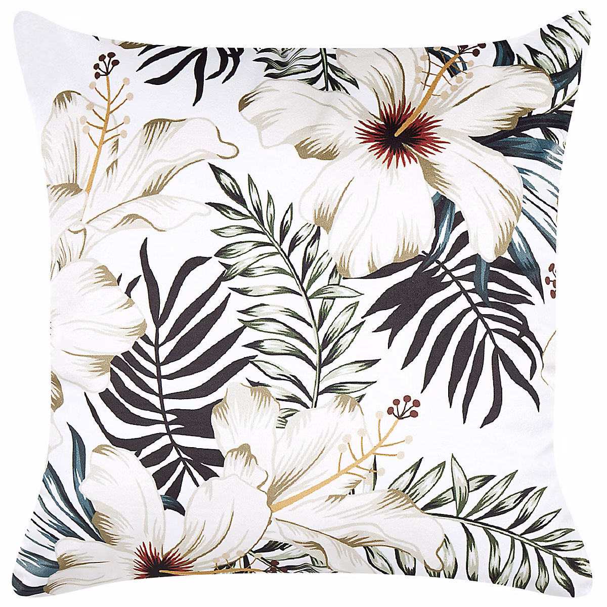 Coussin OKRA 45 × 45 cm Velours Multicolore Motif de plante