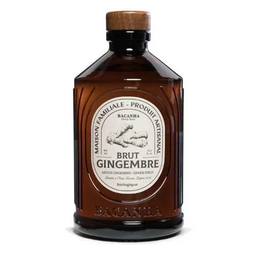 Jardin à équiper:Sirop de gingembre brut bio Bacanha - 400 ml