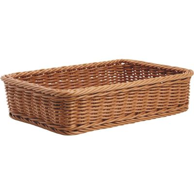 Manne en rotin synthétique marron (L40)