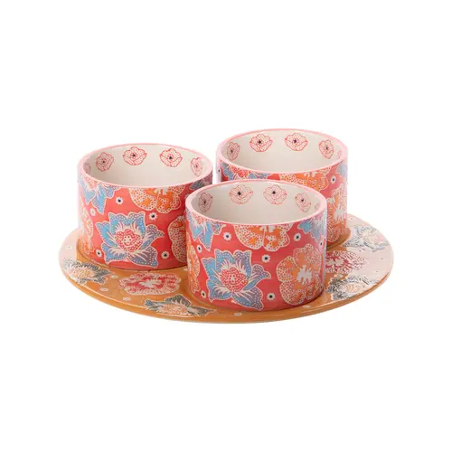 Jardin bien-être:Service apéritif Zephyr 3 pièces - Ø 22 cm