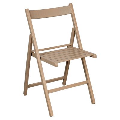 Chaise pliante en bois (Taupe)