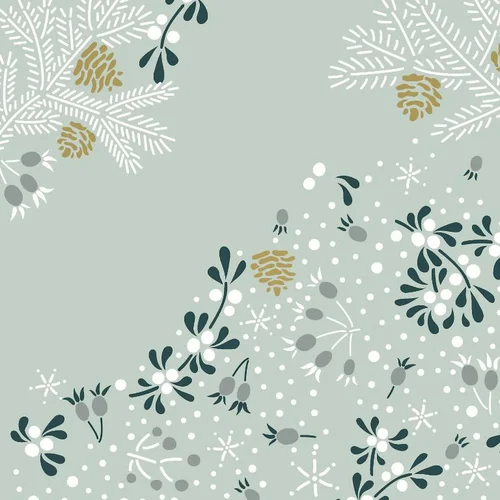 Pour faciliter le quotidien au jardin:20 serviettes 3 plis Frosty floral - 33 x 33 cm