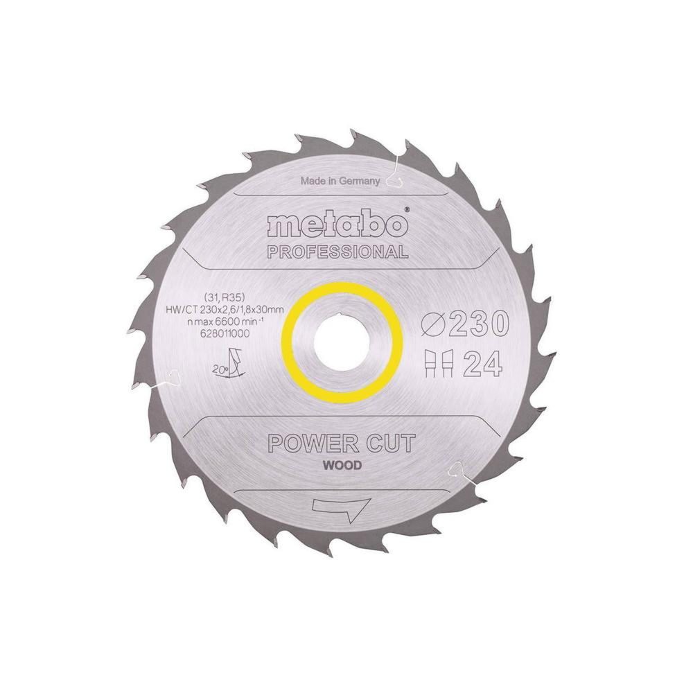 METABO SAS Lame de scie circ. Pro Power Cut Wood HW/CT 230x30, 24 WZ 20°