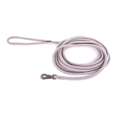 Le compagnon de vos extérieurs:Longe ronde pour chien coloris gris 1,3 cm x 5 m