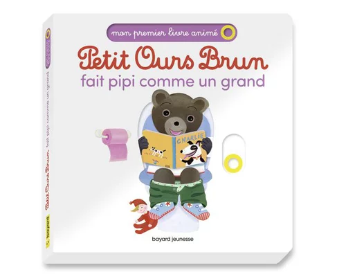 Pour mieux profiter de l’extérieur：Livre animé Petit Ours Brun fait pipi comme un grand - 10 pages