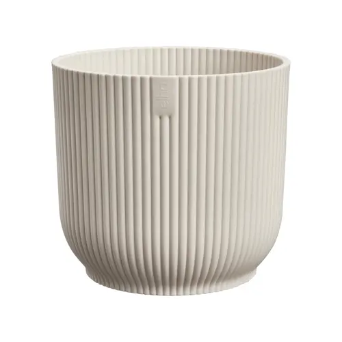 Choix malin：Cache-pot vibes fold coloris blanc en plastique recyclé Elho - Ø 30 cm