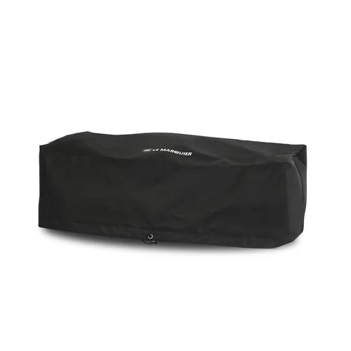 Fonctionnel au jardin:Housse pour plancha 75 cm à poser en polyester enduit PVC noir