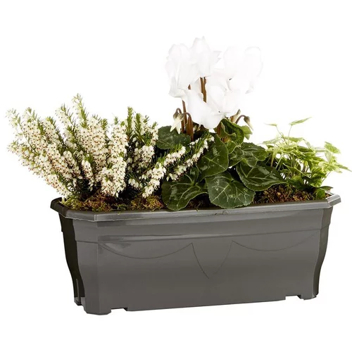 L’essentiel pour l’extérieur：Jardinière d'extérieur mélange blanc et vert - La jardinière de 30 cm