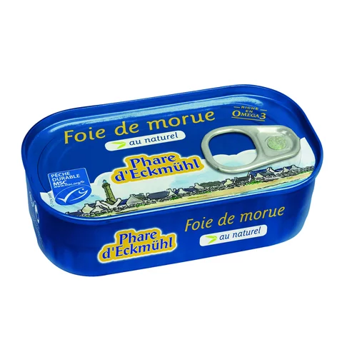 Confort dehors：Foie de morue au naturel - Phare d'Eckmülh 121 g PHARE D'ECKMÜHL