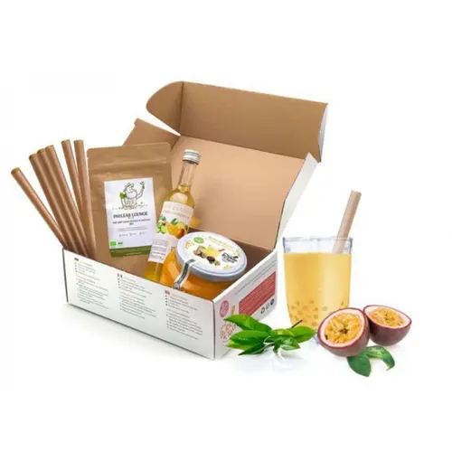 Pour mieux profiter du jardin：Kit pour bubble tea saveur passion My Bubble Tea - pour 6 bubble tea