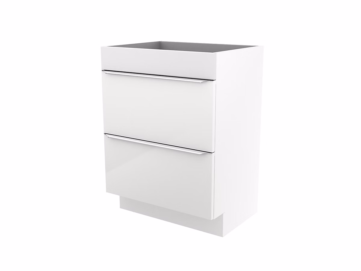 Meuble sous vasque à poser l.60 x H.82 x P.45 cm – blanc brillant | GoodHome Imandra