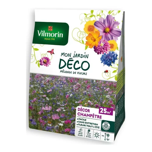 Solution au jardin:Mélange de fleurs Décor Champêtre 25m2