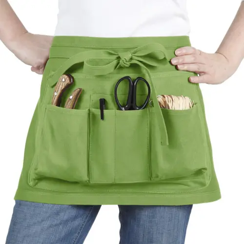 Tout au jardin:Tablier de jardin court coloris vert 7 poches