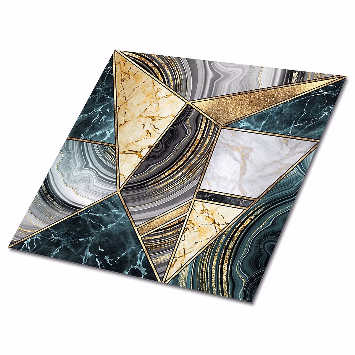 Carreaux vinyle Tulup 30 × 30 cm Abstraction art déco 9 pcs