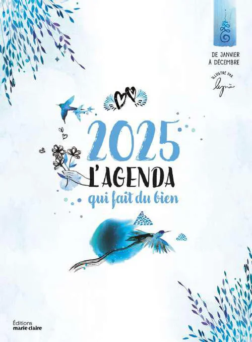 Une solution pratique pour l’extérieur:Agenda "2025 l’agenda qui fait du bien" aux Éditions Marie Claire