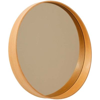 Miroir rond 80 cm Bias (Chêne)