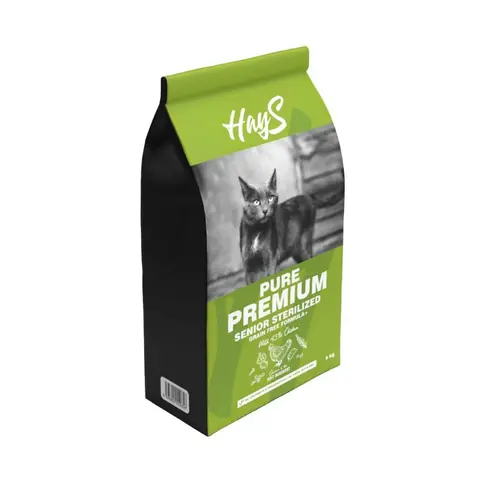 Bien au jardin:Croquette pour chat senior stérilisé au poulet Hays Pure Premium - 6 kg