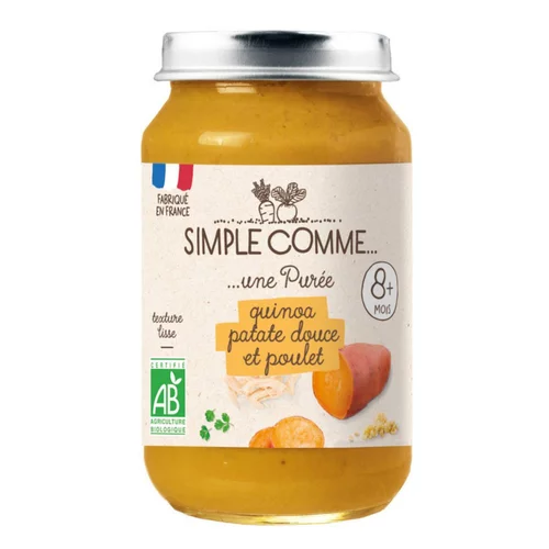 Style extérieur:Pot quinoa patate douce poulet bio Simple Comme - 200g