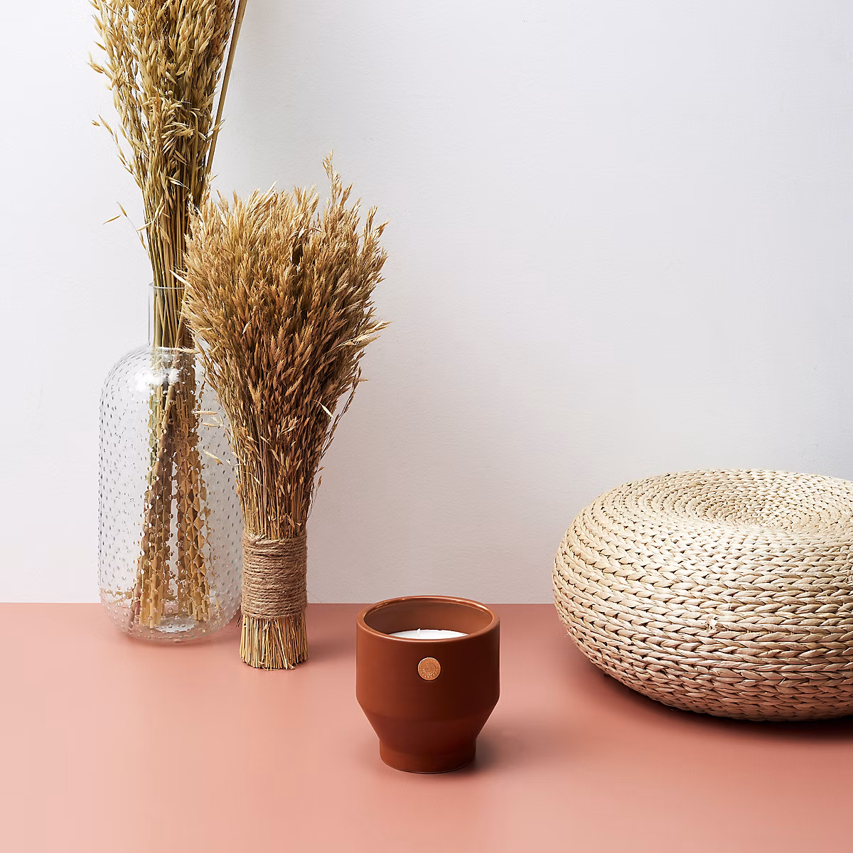 Bougie | HOME DECO FACTORY – Parfumée – Ciment Ocre – Marron