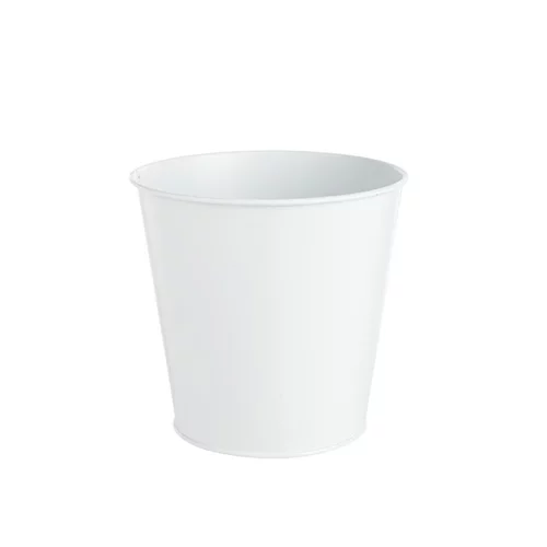 Pour votre confort en extérieur:Cache-pot seau coloris coloris blanc - Ø 7 cm