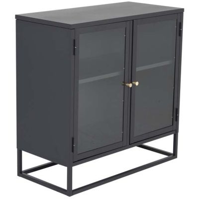 Buffet 2 portes en acier Bakal (Noir)