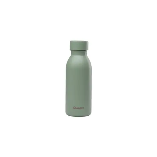 Jardin à organiser:Bouteille isotherme en inox recyclé Qwetch Icon Matt vert tilleul - 350 ml