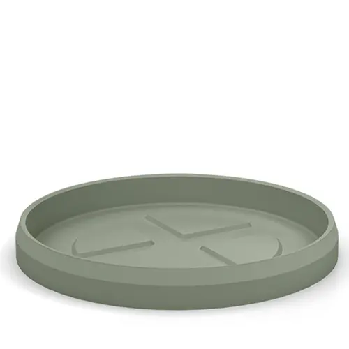 Pour vos aménagements extérieurs:Soucoupe ronde en plastique coloris vert laguna Veca Tyle - Ø 68,5 cm