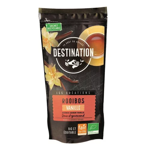 Pour tous vos projets jardin:Thé rouge rooibos vanille équitable Destination – 100 g
