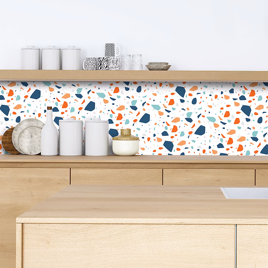Crédence adhésive terrazzo 60 × 200 cm